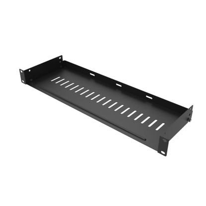 Picture of JINGCHENGMEI 1U Vented Rack Shelf Universal Rack Tray No Lip for 19 Inches Network Cabinet or Server Rack (6 Inches Deep)