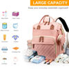 Picture of Diaper Bag with Changing Station, Waterproof 3 in 1 Baby Diaper Backpack with Foldable Changing Pad, Large Travel Back Pack for Baby Girl Boy, Peach Pink