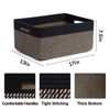 Picture of MiniArk Large Storage Baskets for Shelves, Closet Organizers and Storage Bins for Clothes Blanket Towels, Baby Nursery, Dog Toy Baskets, Woven Rope Baskets, 17 x 13 x 7.5”, 3 Packs Woven Brown