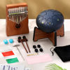 Picture of Resholder Musical Instruments Set Rain Drum for Outside with Stand Thumb Piano 8 Notes 6 Inches Steel Drum 17 Keys Kalimba Finger Piano for Adult Beginners Professionals Christmas Gift(Navy Blue)