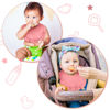Picture of 10 Pcs Baby Muslin Bibs Drool Bandana Soft Adjustable Baby Cotton Bibs for Newborn Baby Girl Boy Toddlers Infants Teething (Pink)