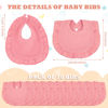 Picture of 10 Pcs Baby Muslin Bibs Drool Bandana Soft Adjustable Baby Cotton Bibs for Newborn Baby Girl Boy Toddlers Infants Teething (Pink)