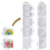 Picture of Woodoulogy Hanging Toy Storage over Door, Block Stuffed Animal Organizer Idea with 4 Removable Case Bag, Bi-Fold Closet Holder with Mesh Pocket for Kid Boy Girl