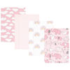 Picture of Hudson Baby Unisex Baby Cotton Flannel Burp Cloths 4-Pack, Girl New Elephant, One Size