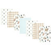 Picture of Hudson Baby Unisex Baby Cotton Flannel Burp Cloths, Boy Woodland Pals 7-Pack, One Size