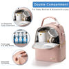 Picture of BABEYER Breastmilk Cooler Bag with Ice Pack Fits 6 Baby Bottles up to 9 Ounce, Breast Milk Pump Cooler Bag with Shoulder Strap for Nursing Mom Daycare, Work, Travel- Pink