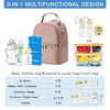 Picture of BABEYER Breastmilk Cooler Bag with Ice Pack Fits 6 Baby Bottles up to 9 Ounce, Breast Milk Pump Cooler Bag with Shoulder Strap for Nursing Mom Daycare, Work, Travel- Pink