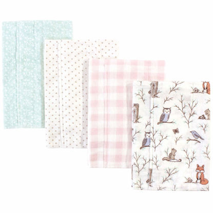 Picture of Hudson Baby Unisex Baby Cotton Flannel Burp Cloths, Enchanted Forest, One Size