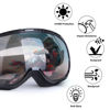 Picture of 4-FQ Adjustable Motorcycle Goggles, Lightweight, Black Frame+Clear Lens, Unisex