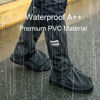 Picture of HEKEDES Waterproof Shoe Covers, Reusable & Foldable Rain Boot Shoe Cover with Zipper, Non-Slip, Reflector, Men Women Rain Gear, Black