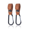 Picture of 2 Pcs Brown Baby Stroller Hooks for Hanging | Multipurpose Stroller Straps with Durable and Stylish Stroller Clips for Diaper Bags | The Perfect Mummy Hook for Pram, Wheelchair, Shopping and Pet Carts