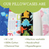 Picture of Little Sleepy Head Youth Pillow Case - 100% Made Cotton & Hypoallergenic Pillow Case - Snug Fit Envelope Pillowcase Enclosure - Youth Pillow 16x22 Size - (Safari) Design Travel Pillow Cover