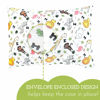 Picture of Little Sleepy Head Youth Pillow Case - 100% Made Cotton & Hypoallergenic Pillow Case - Snug Fit Envelope Pillowcase Enclosure - Youth Pillow 16x22 Size - (Safari) Design Travel Pillow Cover