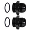 Picture of EVIL ENERGY 20AN Flare to 20AN ORB Male Fuel Rail Adapter Fitting Black 2PCS