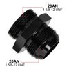 Picture of EVIL ENERGY 20AN Flare to 20AN ORB Male Fuel Rail Adapter Fitting Black 2PCS