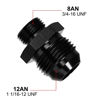 Picture of EVIL ENERGY 12AN Flare to 8AN ORB Male Fuel Rail Adapter Fitting Black