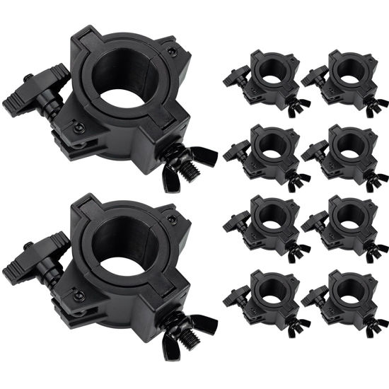 Picture of Stage Light Clamp 10 Pack, CZGOR 33lb Plastic DJ Light Clamps, truss Clamp for stage Light Studio Theater, 1’’ lighting O clamp Fit 3 Size Pipe Diameter: 25mm 38mm 50mm