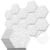 Picture of Art3dwallpanels Self Adhesive 20 Pack Acoustic Panels, 14" X 12" X 0.4" Soundproof Wall Panels, High Density Sound Absorbing Panels Hexagon Beveled Edge Sound Dampening Panels, Studio Treatment Tiles