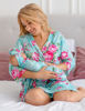 Picture of ECO BABY Mommy and Me Robe and Swaddle Set | Maternity Robe and Matching Baby Set for Girl, Boy | Hospital Labor and Delivery