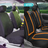 Picture of FH Group Car Seat Covers Front Set in Cloth -Car Seat Covers for Low Back Car Seats with Removable Headrest,Universal Fit,Automotive Seat Covers,Washable Car Seat Cover for SUV,Sedan,Van Orange