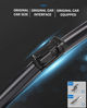 Picture of 2 Factory Wiper Blades Replacement for Acadia Malibu Traverse Saturn Aura Outlook Tiguan Enclave Range Rover Evoque Original Equipment Windshield Wiper Blades Set - 24"+21" (Set of 2) Top Lock