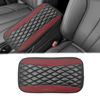 Picture of Car Center Console Cover, Universal Leather Waterproof Armrest Seat Box Cover Protector, Comfortable Car Decor Accessories Fit for Most Cars, Vehicles, SUVs-Wine Red