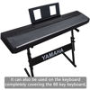 Picture of Mooson Piano Keyboard Anti-Dust Cover High Technology Fabric Key Cover Cloth Fit For Upright Piano, Electric Piano & Grand piano (Dark blue) (Black)