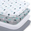 Picture of Mini Crib Sheets Set 4 Pack, Mini Portable Crib Sheets (38" X 24") | Multiuse for Pack n Play, Playard, Playpen, Mini Crib, Grey