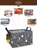 Picture of HUNRUNG Rectangle Storage Basket Cute Canvas Organizer Bin for Pet/Children Toys, Books, Clothes Perfect for Rooms/Playroom(REC-Grey star)