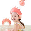 Picture of FUSACONY Shower Cap Shield for Kids, Visor Hat for Eye and Ear Protection for 0-9 Years Old Children, Cute Crown Shape Makes the Baby Bath More Fun (Pink)