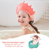 Picture of FUSACONY Shower Cap Shield for Kids, Visor Hat for Eye and Ear Protection for 0-9 Years Old Children, Cute Crown Shape Makes the Baby Bath More Fun (Pink)