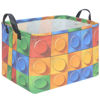 Picture of FXOLCSHE Building brick Basket,Building block book storage box,Laundry hamper,Waterproof foldable Kid's laundry basket,nursery basket,Shelf basket,Baby Room decor(Building block)