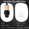 Picture of BBTO 50 Pcs Hanging Car Air Freshener Car Diffuser Bottles Empty Glass Perfume Bottle Freshener Diffuser Bottle Pendant for Essential Oil Fragrance Aromatherapy Bottle Ornament (Black,Skull)