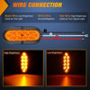 Picture of Nilight 6" Oval Amber LED Trailer Tail Lights 2PCS 10 LED Waterproof Turn SignalsTrailer Lights for Truck RV Boat Bus Lorry Camper Van Caravan