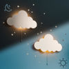 Picture of Tip perk 2 Pack Cloud Light - Floating Cloud Wall Lamp for Nursery | Cute Floating Cloud Lamp for Kids Bedroom | Battery-Operated Hanging Cloud Night Lights for Bedroom | Cloud Lamp for Baby Nursery