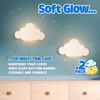 Picture of Tip perk 2 Pack Cloud Light - Floating Cloud Wall Lamp for Nursery | Cute Floating Cloud Lamp for Kids Bedroom | Battery-Operated Hanging Cloud Night Lights for Bedroom | Cloud Lamp for Baby Nursery