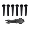 Picture of Jinlop Acoustic Guitar Bridge Pins & Guitar Pegs with Bridge Pin Puller Remover Guitar Pegs Parts Replacement Tool-Black