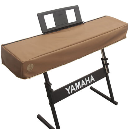 Picture of Mooson Keyboard Piano Cover Digital Piano Dust Covers Luxury Soft and Premium Surface Thickening Electronic Organ Covering Keyboard Update Encasement (Brown)
