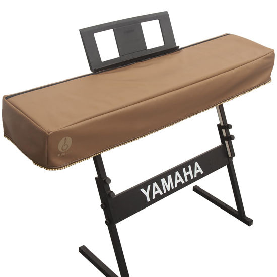 Picture of Mooson Keyboard Piano Cover Digital Piano Dust Covers Luxury Soft and Premium Surface Thickening Electronic Organ Covering Keyboard Update Encasement (Brown)