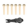 Picture of Jinlop Acoustic Guitar Bridge Pins & Guitar Pegs with Bridge Pin Puller Remover Guitar Pegs Parts Replacement Tool-White