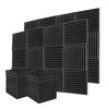 Picture of 52 Pack Acoustic Foam Panels,1" x 12" x 12"Acoustic Wedge Studio Foam Sound Absorption Wall Panels (Black)