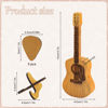 Picture of 3 PCS Cool Guitar Picks Engraved Wooden Plectrum Case，Wooden Acoustic Guitar Pick Box，Wooden Guitar Pick Holder for Guitarists，Gift for Electric Bass Guitar Ukulele Music Instrument Lover