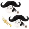 Picture of Brasstache Trumpet-stache XL (2-pack) - Clip-on Mustache for Trumpet or Mellophone Players (2-Pack, Trumpet or Mellophone XL)