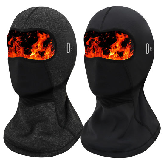 Picture of Bodvera 2 Pack Balaclava Winter Ski Mask for Men Women Windproof Warm Face Mask for Skiing, Snowboarding, Motorcycle Riding