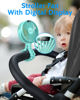 Picture of SWEETFULL Portable Stroller Fan with LED Display 4000mAh Battery Powered Mini Clip Fan, 4-Speed Rechargeable Small Personal Fan Handheld Desk Cooling Fan for Car Seat Crib Treadmill Travel-Cyan