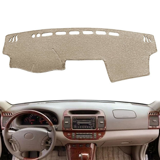 Picture of Yiz Dash Cover Mat Custom Fit for Toyota Camry 2002 2003 2004 2005 2006 with Cutout for Sensors and Dash Speakers, Dashboard Cover Pad Carpet(02-06 Beige) J40