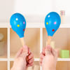 Picture of 2 Pcs Maracas, Hand Percussion Rattles for kids, Wooden Rumba Shaker Hand Musical Instruments with Clear Rhythm for Kids Adults Playing (Blue)