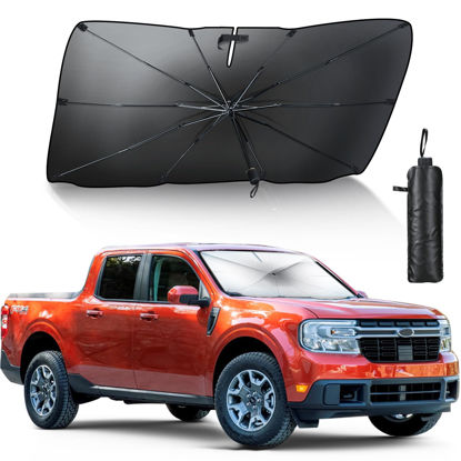 Picture of [2024 Upgrade] Twignet Windshield Sunshade Car Foldable, UV Ray Reflector Auto Front Window Sun Shade Visor Shield Shade,Keeps Vehicle Cool, Suitable Most Vehicles (57 in x 31 in)