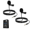 Picture of NEEWER 2 Pack Lavalier Lapel Microphone for DJI Wireless Mic Transmitters, Compatible with Rode Wireless GO II 2, Omnidirectional Condenser Wired Clip On Lav Mics for Stage YouTube Live Streaming, CM5