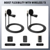 Picture of NEEWER 2 Pack Lavalier Lapel Microphone for DJI Wireless Mic Transmitters, Compatible with Rode Wireless GO II 2, Omnidirectional Condenser Wired Clip On Lav Mics for Stage YouTube Live Streaming, CM5